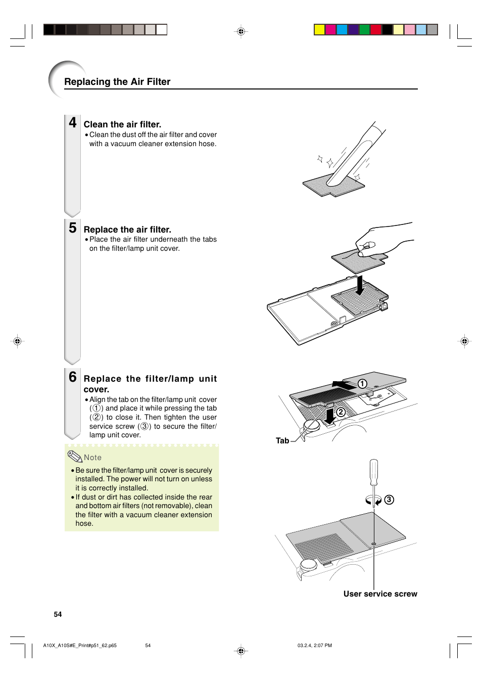 Sharp PG-A10S User Manual | Page 58 / 103
