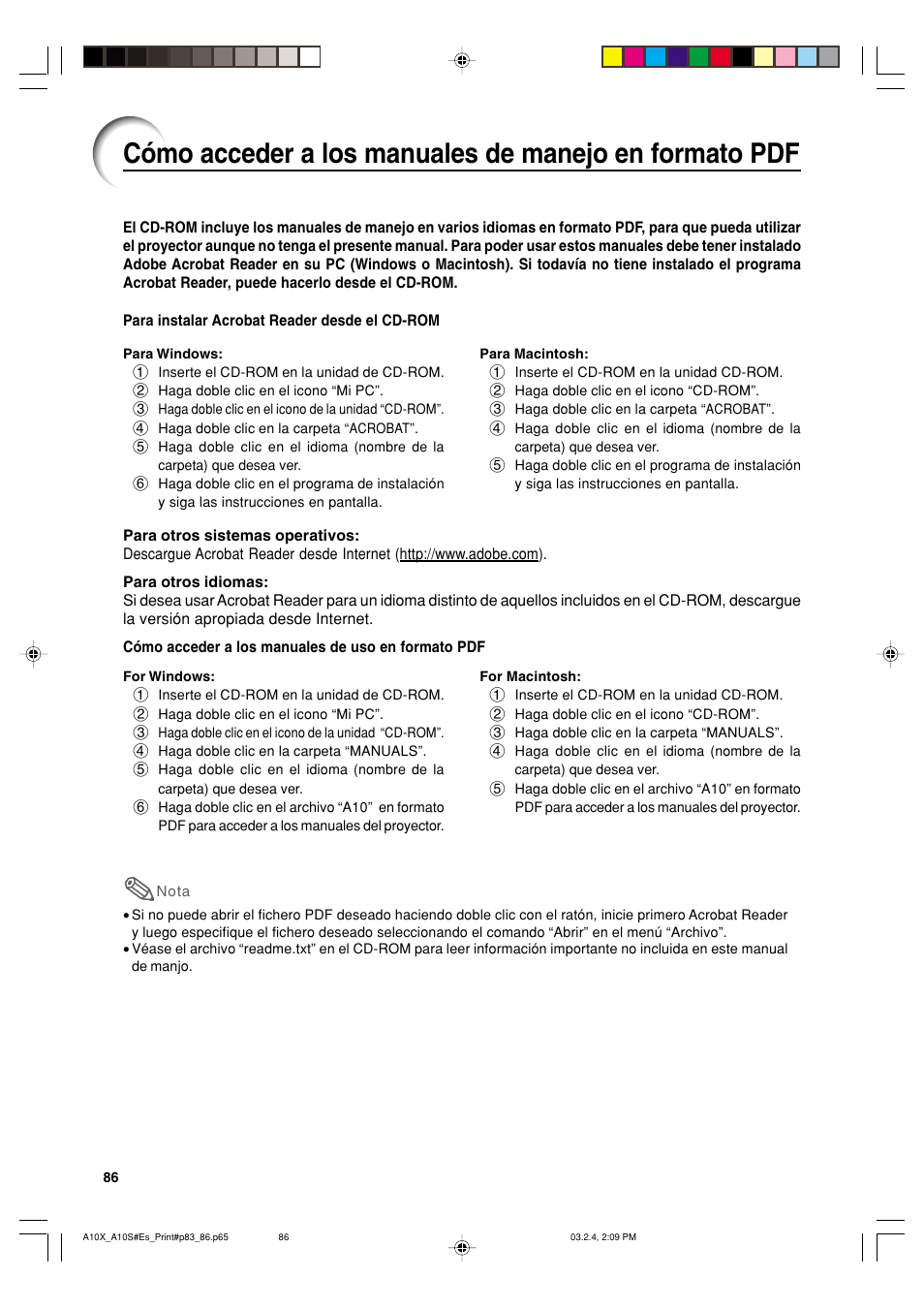 Sharp PG-A10S User Manual | Page 90 / 103