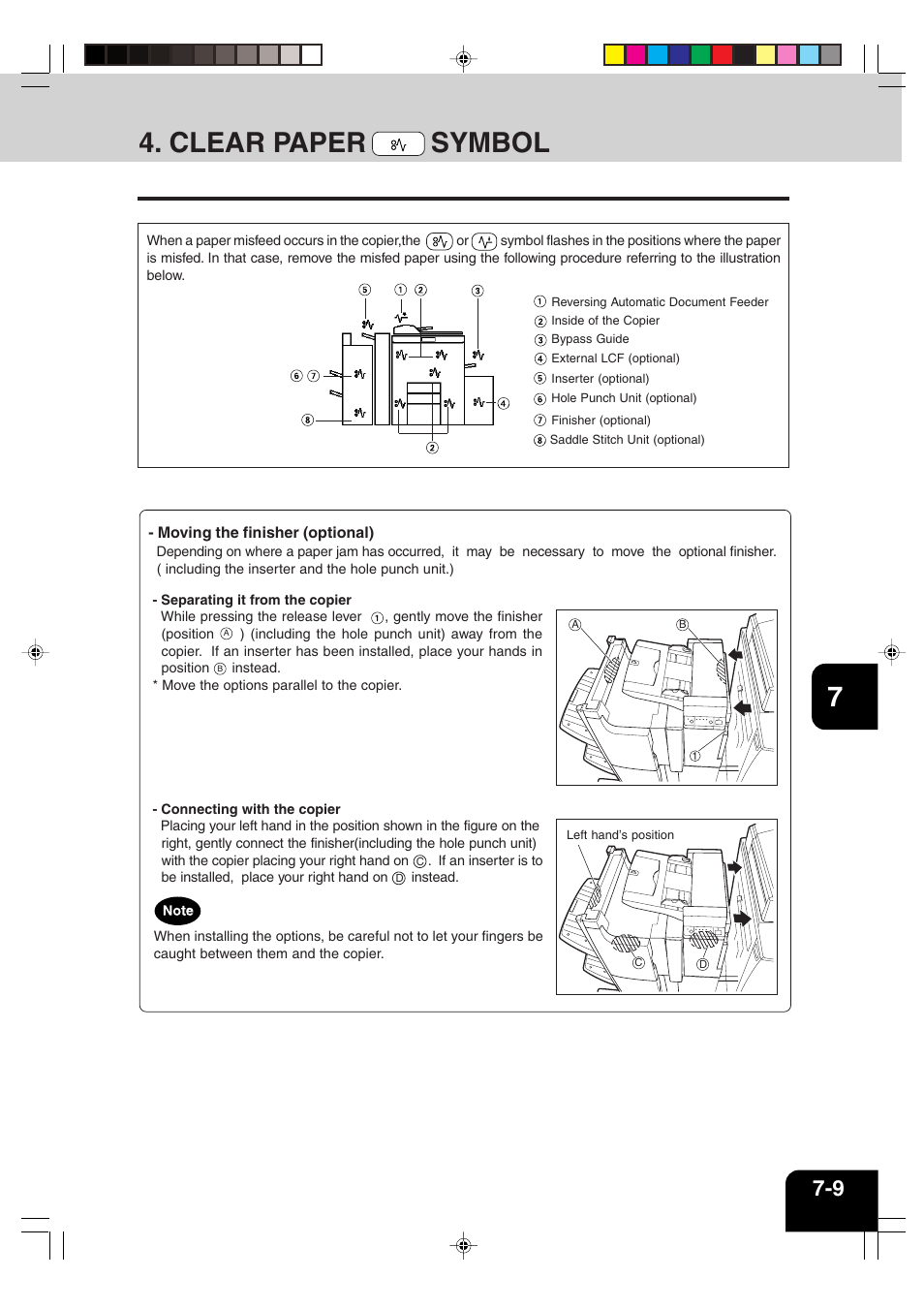 Clear paper symbol | Sharp AR-810 User Manual | Page 143 / 178