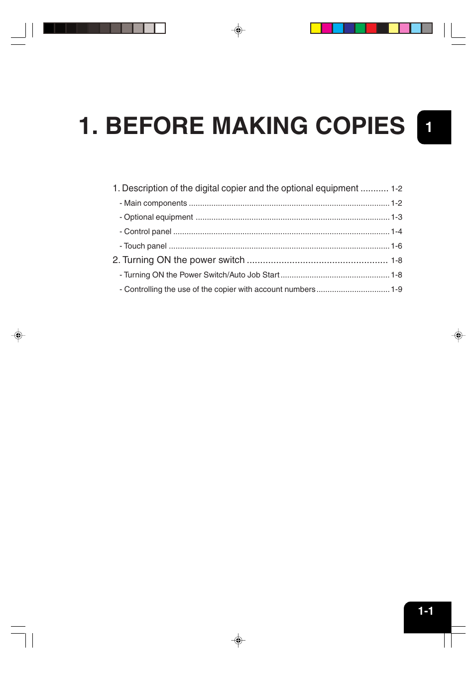 Before making copies | Sharp AR-810 User Manual | Page 15 / 178