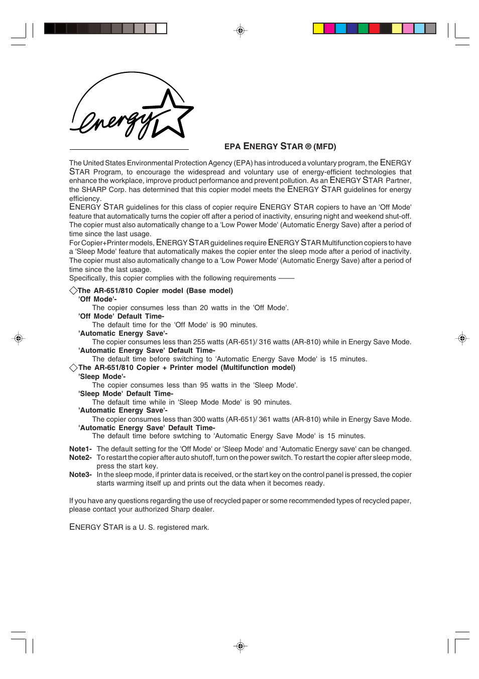 Sharp AR-810 User Manual | Page 4 / 178