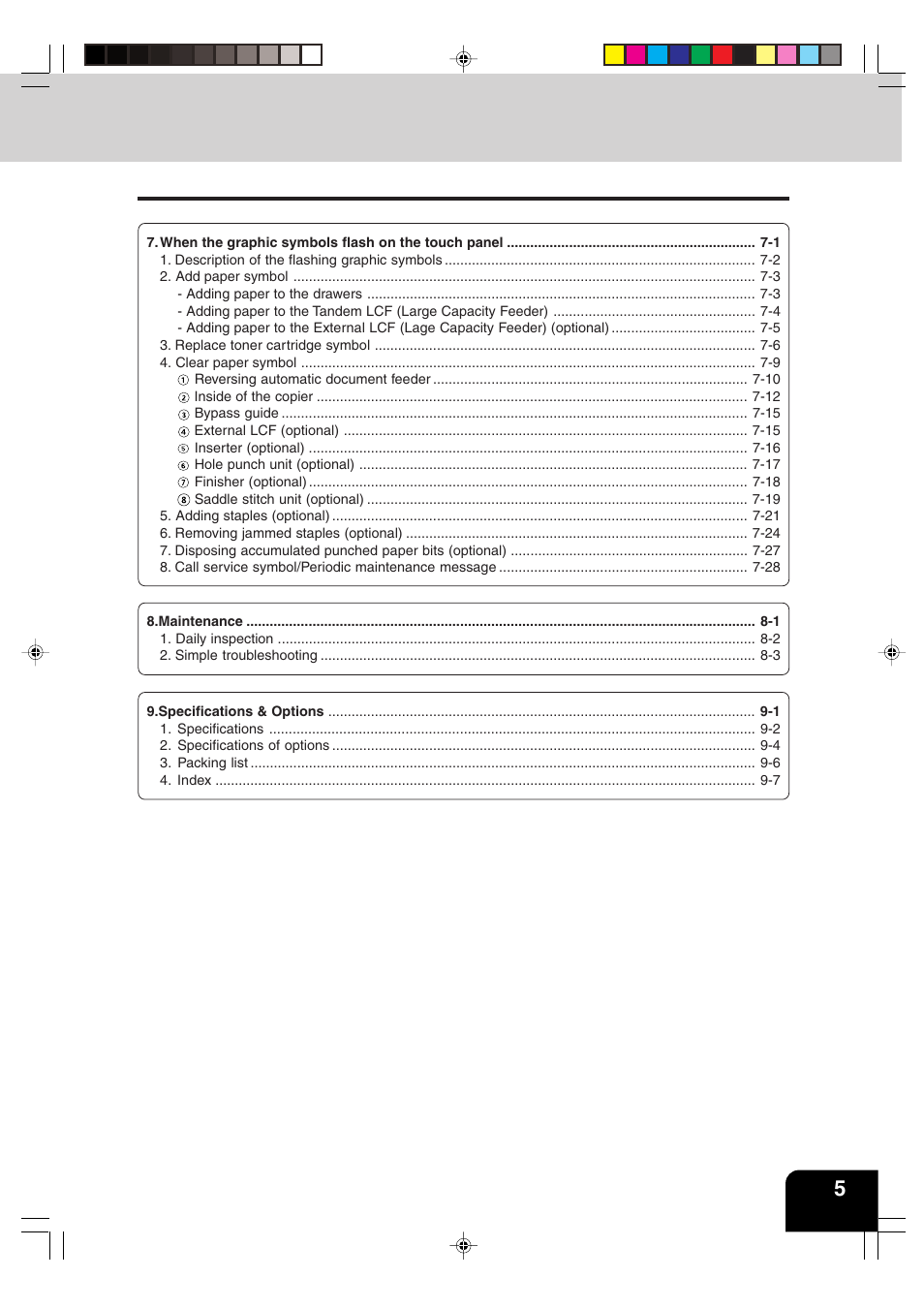 Sharp AR-810 User Manual | Page 9 / 178