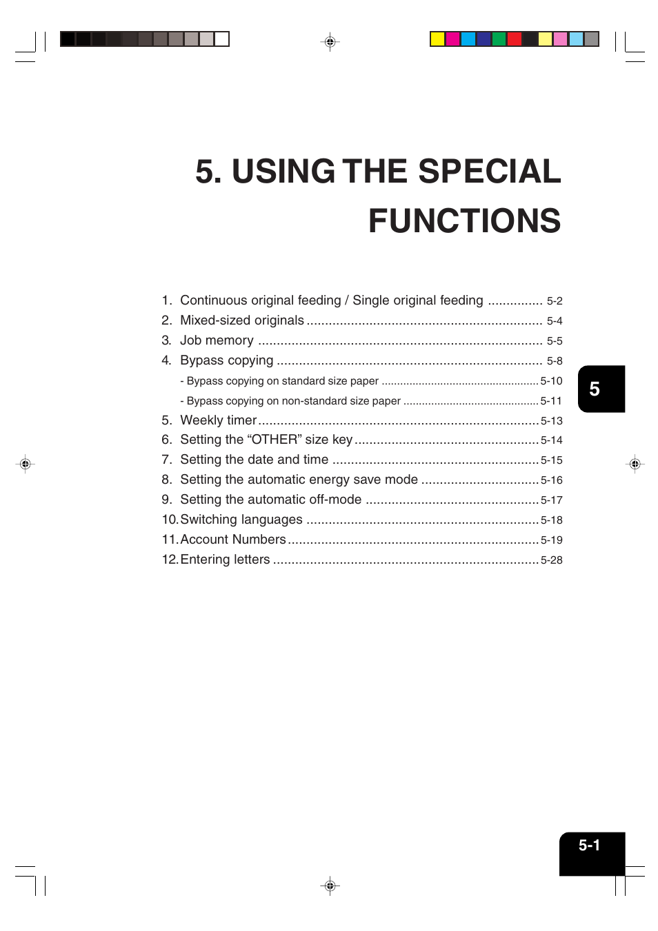 Using the special functions | Sharp AR-810 User Manual | Page 91 / 178