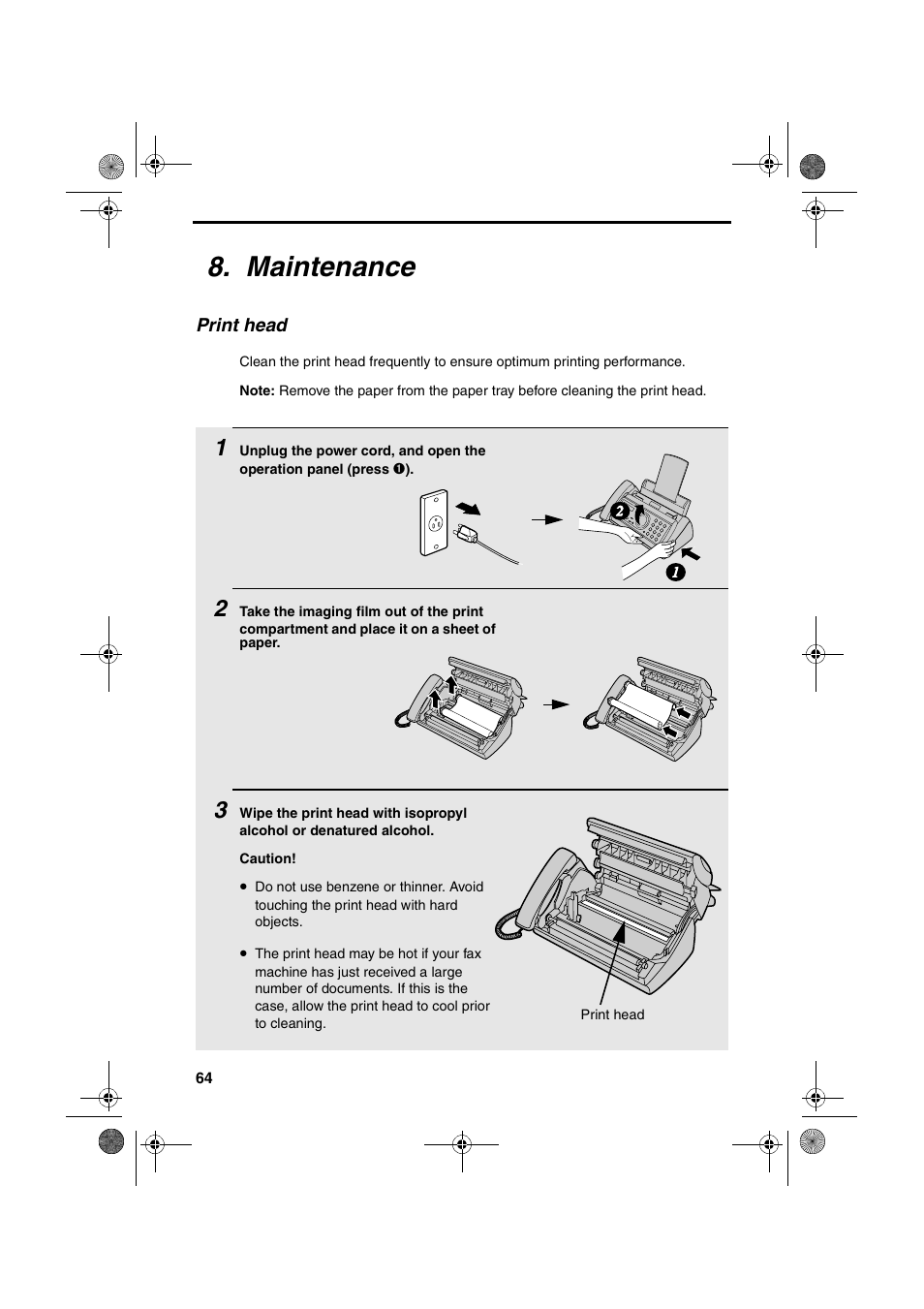 Maintenance | Sharp UX-P100 User Manual | Page 66 / 88