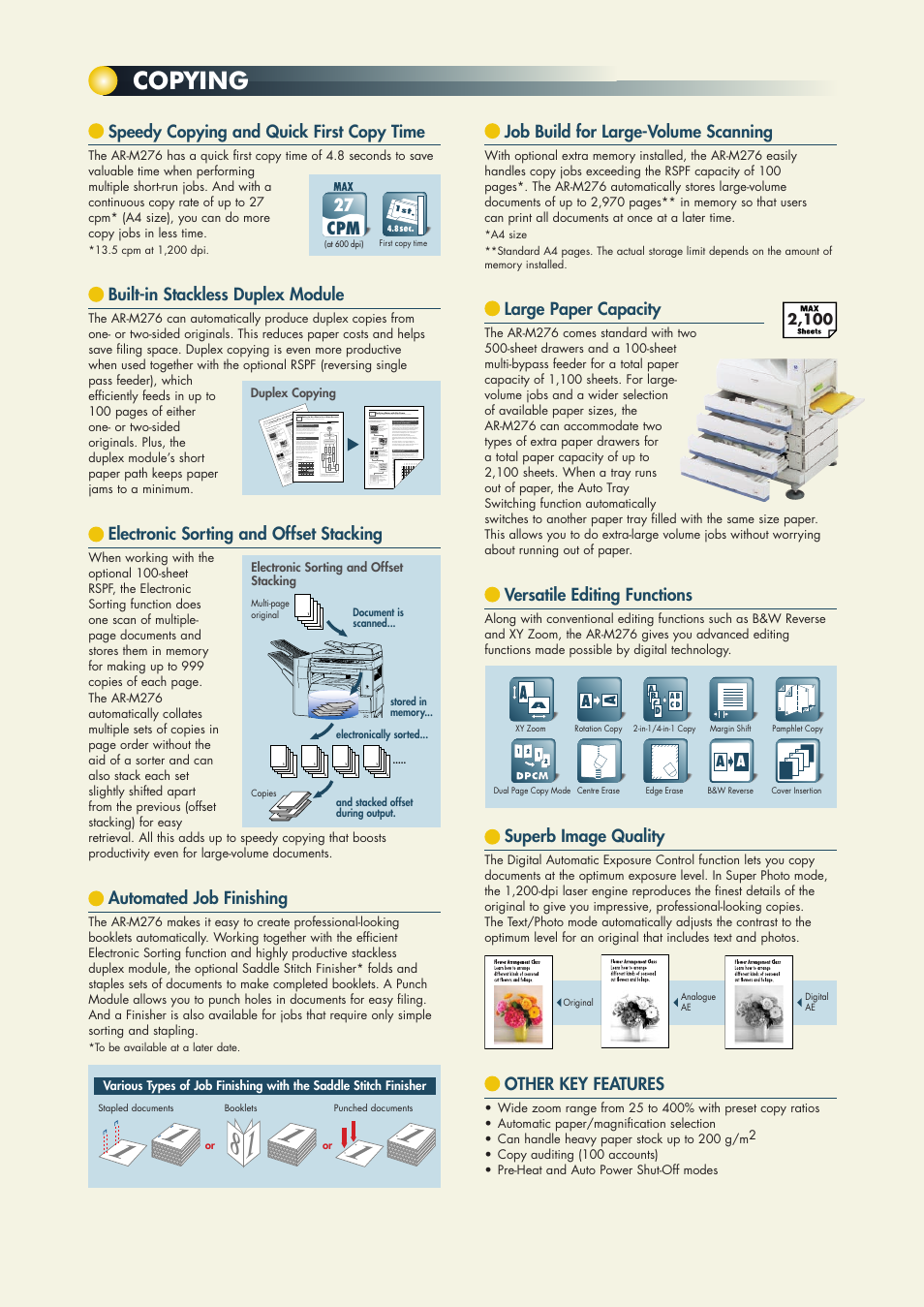 Copying | Sharp AR-M276 User Manual | Page 3 / 8