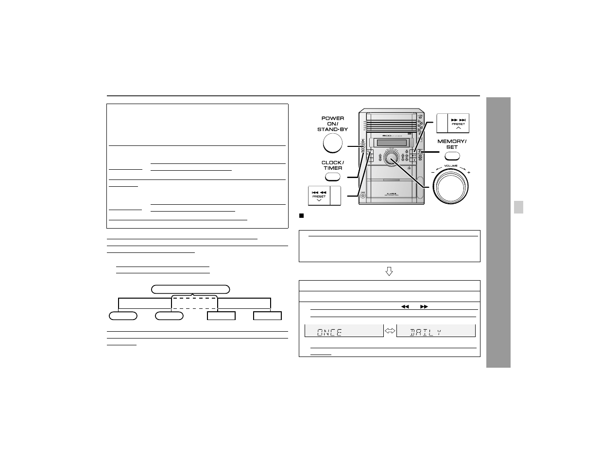 Timer and sleep operation, Adv anced f eatures | Sharp XL-HP505 User Manual | Page 27 / 36