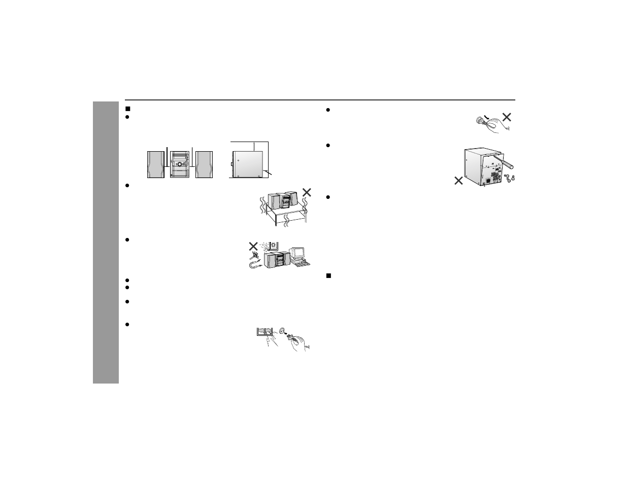 Precautions, Ge neral info rmation | Sharp XL-HP505 User Manual | Page 6 / 36