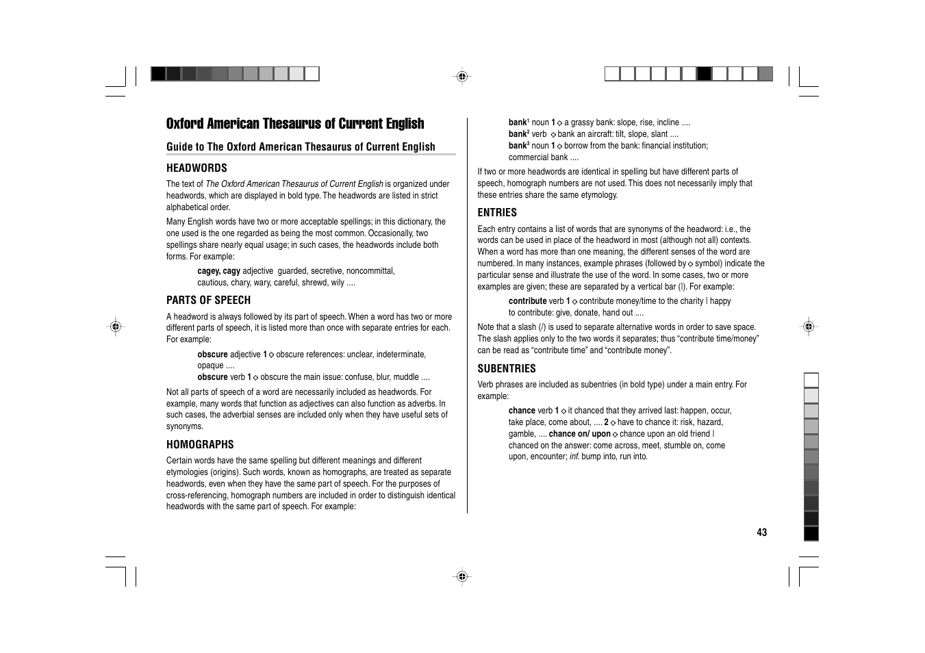 Oxford american thesaurus of current english | Sharp Electronic Dictionary PW-E550 User Manual | Page 45 / 56