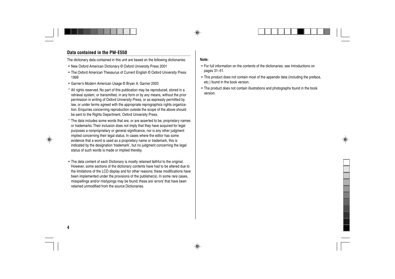 Sharp Electronic Dictionary PW-E550 User Manual | Page 6 / 56