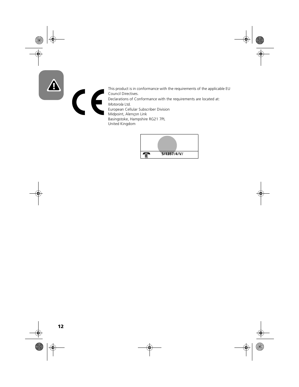 European union directives conformance statement | Motorola V51 User Manual | Page 18 / 102