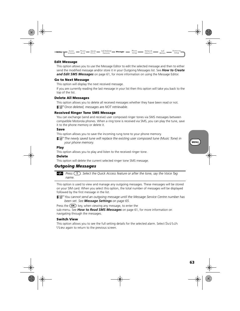 Motorola V51 User Manual | Page 69 / 102