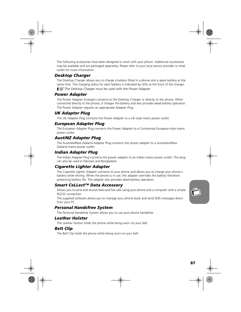 Accessories | Motorola V51 User Manual | Page 93 / 102