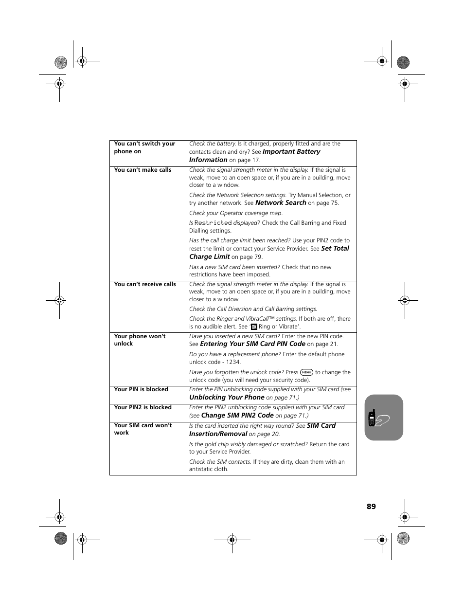 What to do if | Motorola V51 User Manual | Page 95 / 102