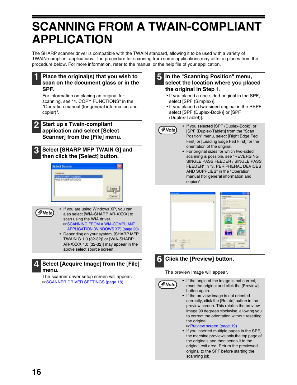 Scanning from a twain-compliant application | Sharp AR-M162 User Manual | Page 109 / 372