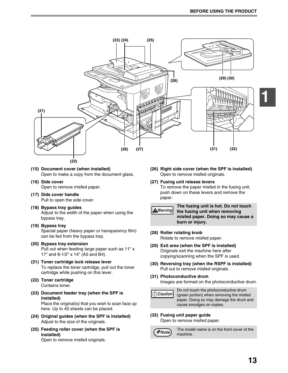 Sharp AR-M162 User Manual | Page 15 / 372