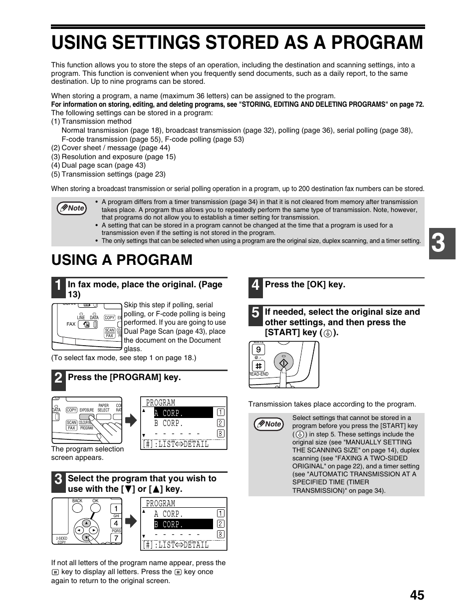 Using settings stored as a program, Using a program 1 | Sharp AR-M162 User Manual | Page 174 / 372