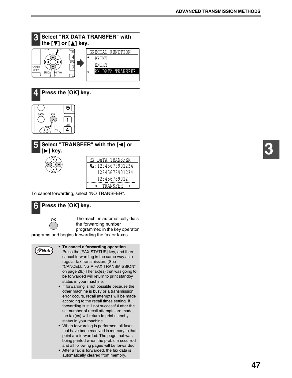 Special function print entry rx data transfer | Sharp AR-M162 User Manual | Page 176 / 372