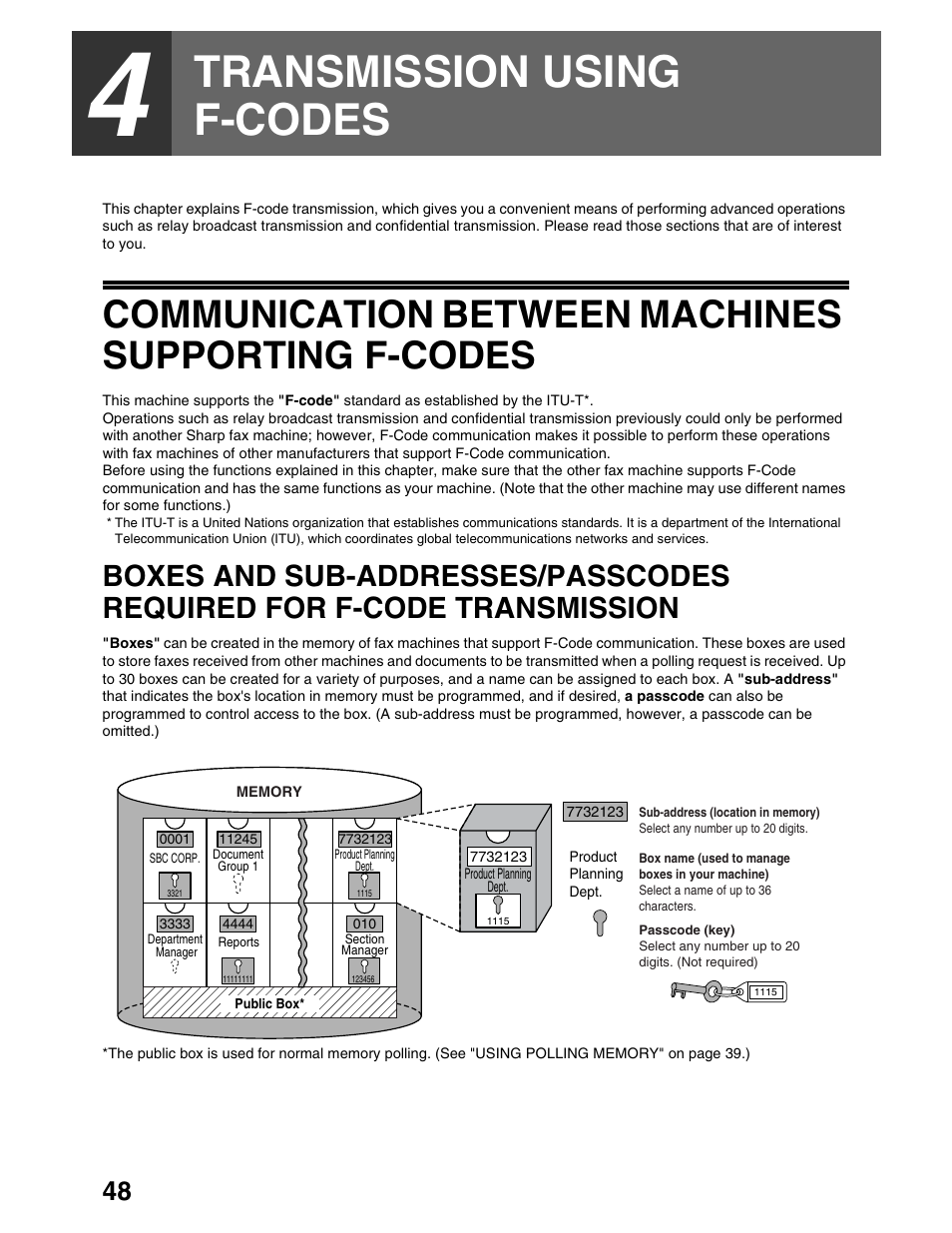 Transmission using f-codes, Communication between machines supporting f-codes | Sharp AR-M162 User Manual | Page 177 / 372