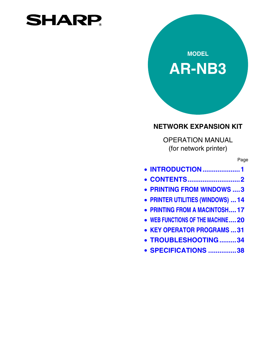 Ar-nb3 | Sharp AR-M162 User Manual | Page 284 / 372