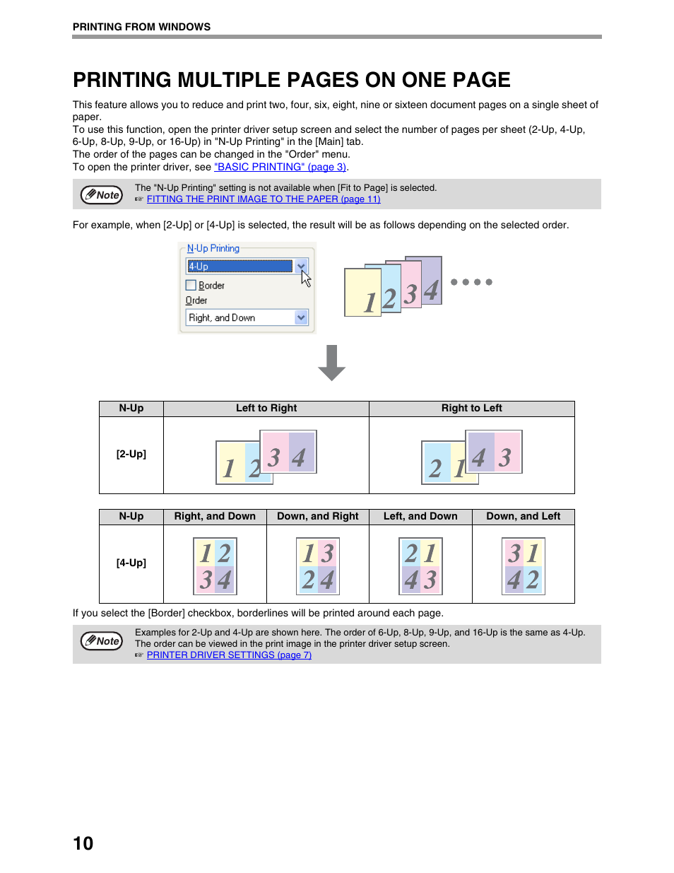 Printing multiple pages on one page | Sharp AR-M162 User Manual | Page 294 / 372