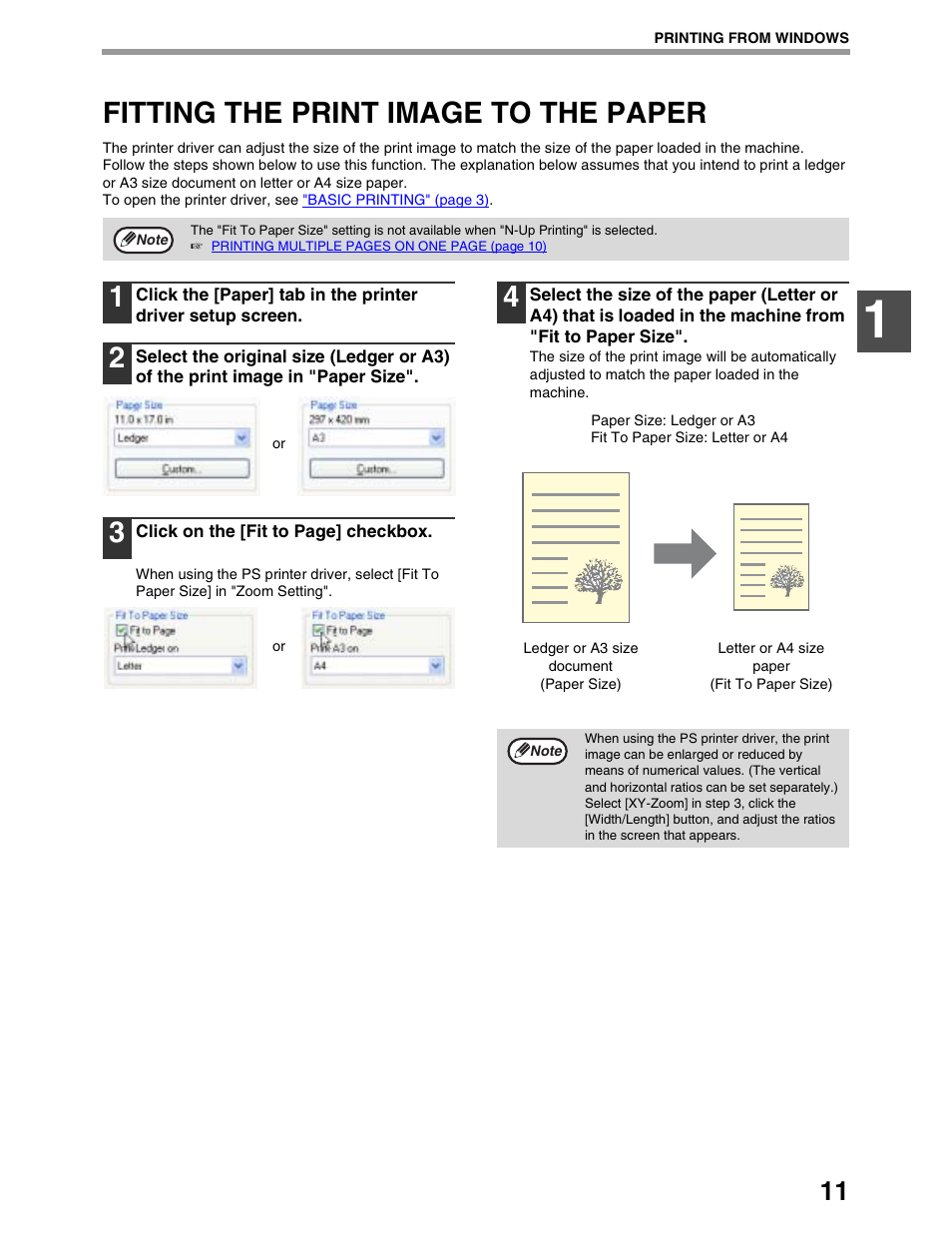 Fitting the print image to the paper | Sharp AR-M162 User Manual | Page 295 / 372