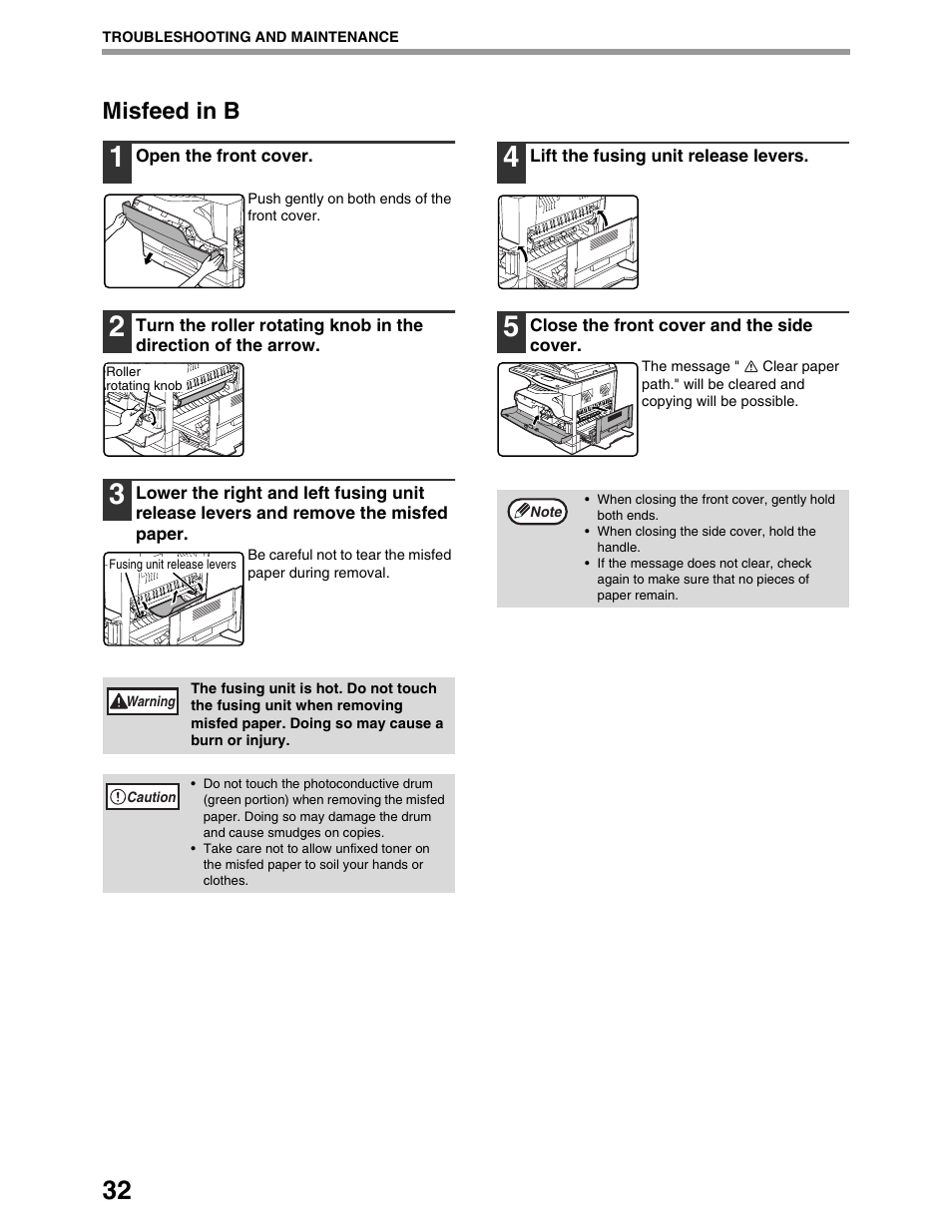 Misfeed in b | Sharp AR-M162 User Manual | Page 34 / 372