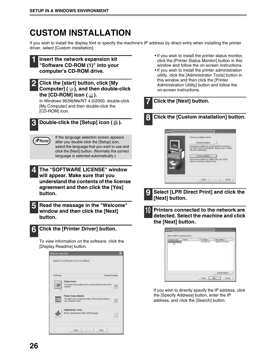 Custom installation | Sharp AR-M162 User Manual | Page 352 / 372