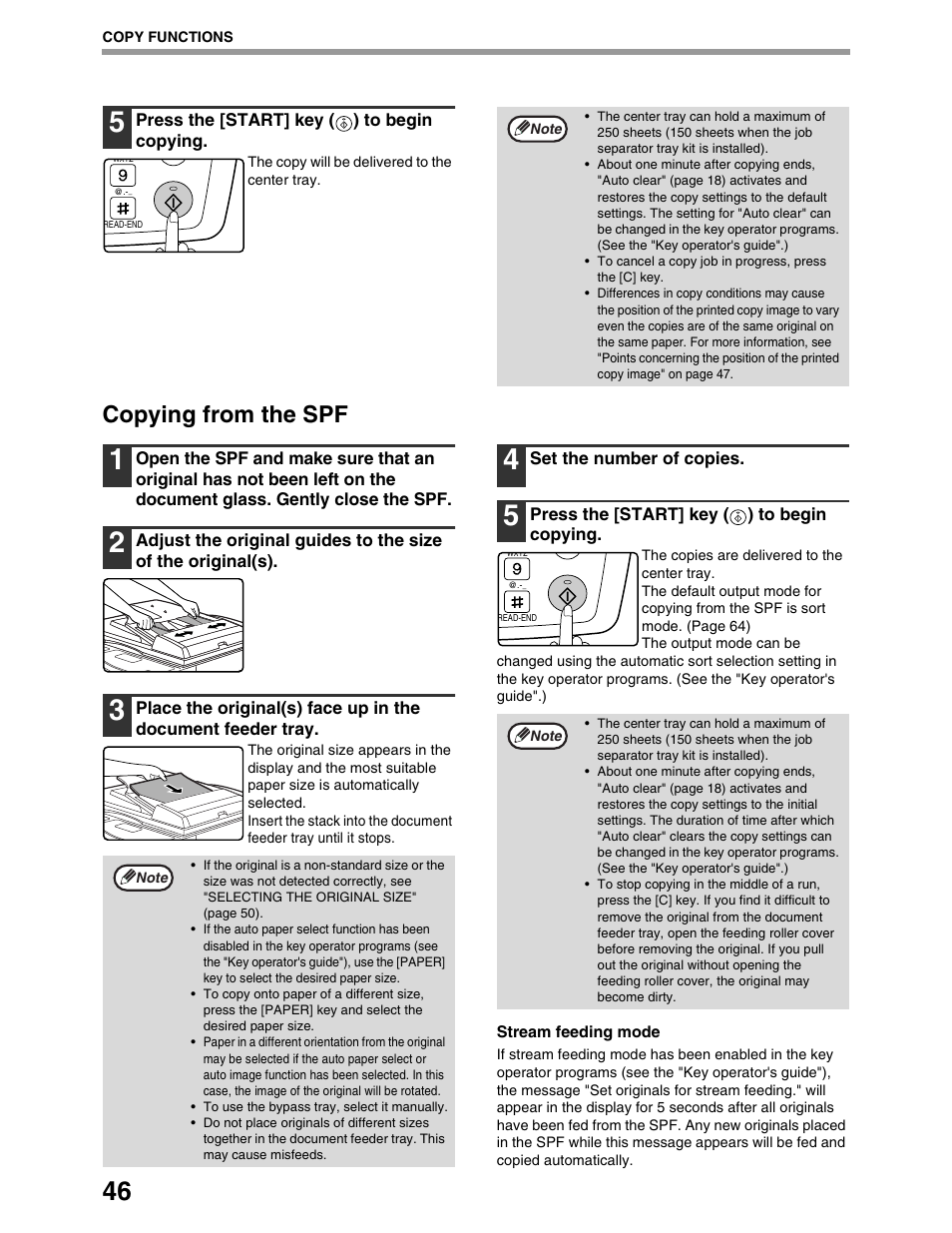 Copying from the spf | Sharp AR-M162 User Manual | Page 48 / 372