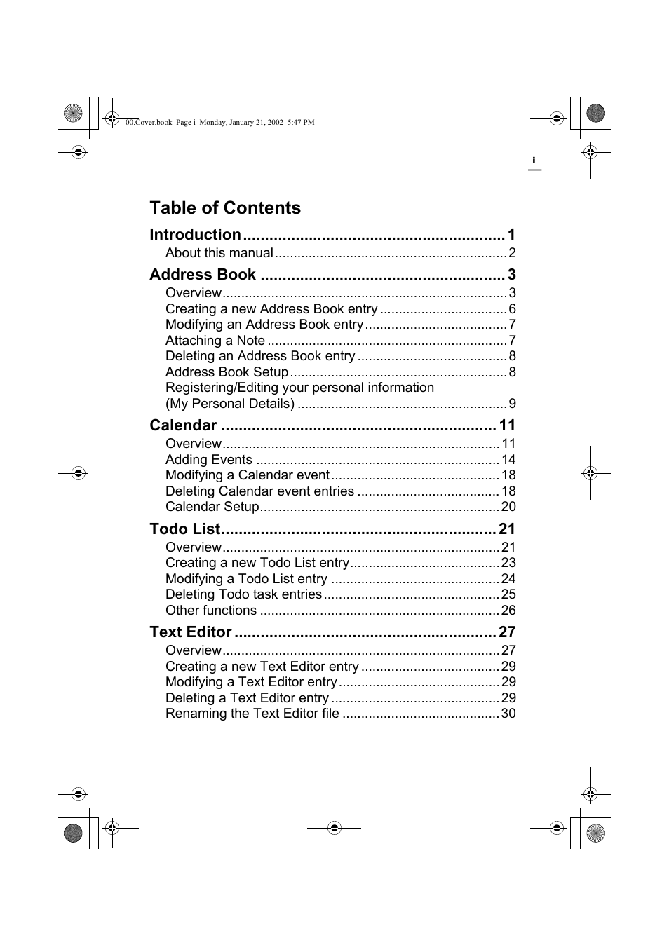 Sharp SL-5500 User Manual | Page 2 / 148