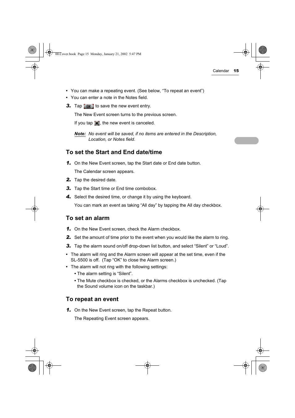 Sharp SL-5500 User Manual | Page 20 / 148