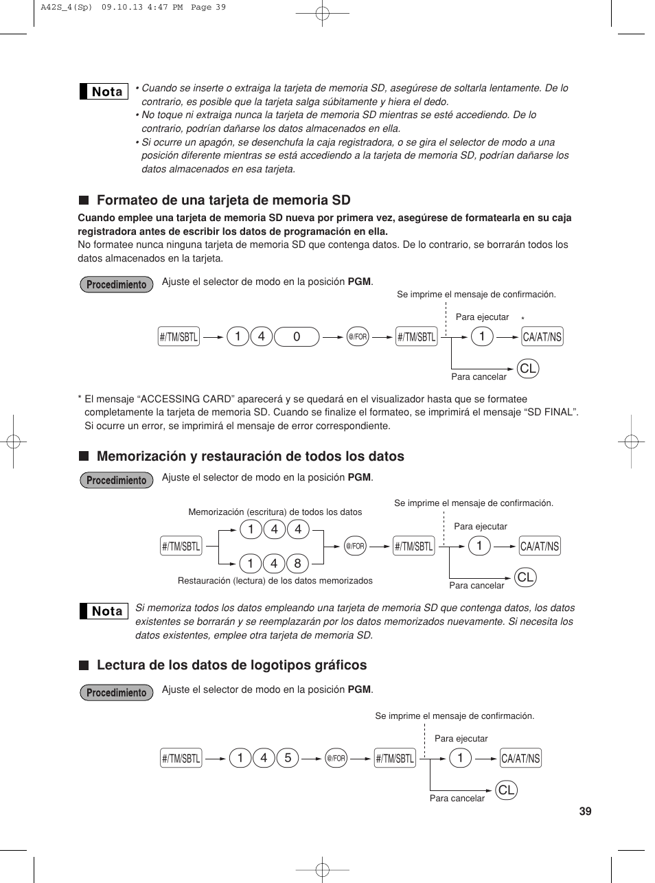 S@ 145 a, S@ 144 a, S@ 140 a | Sharp XE-A42S User Manual | Page 123 / 132