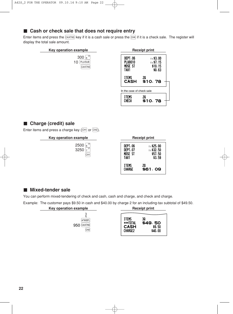 Sharp XE-A42S User Manual | Page 24 / 132