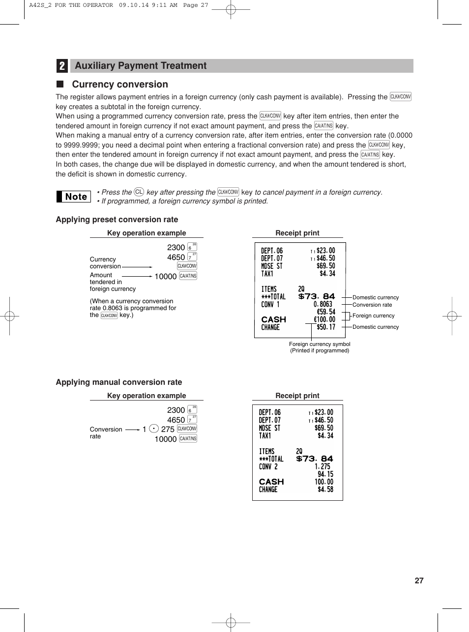 Sharp XE-A42S User Manual | Page 29 / 132