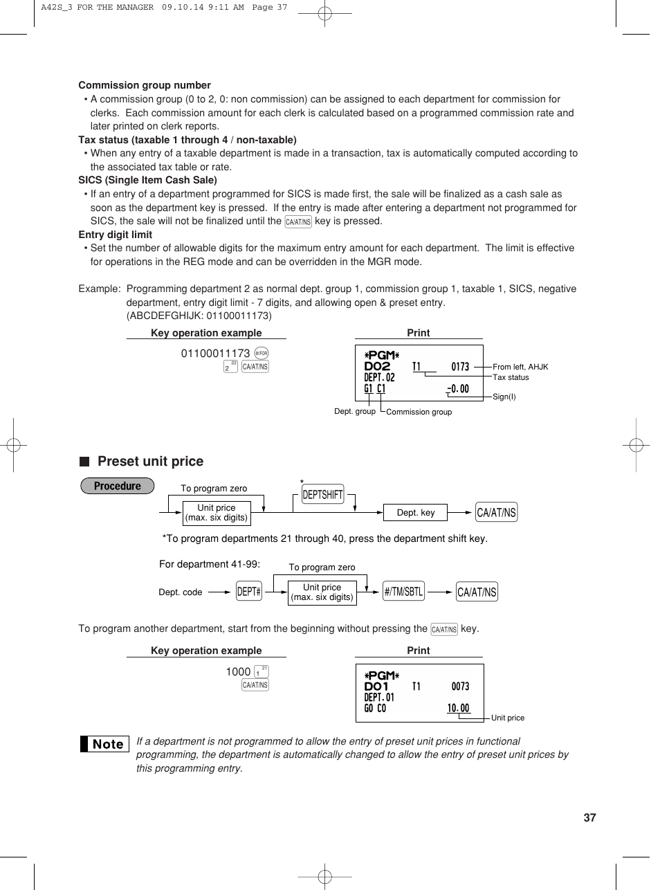 Sharp XE-A42S User Manual | Page 39 / 132