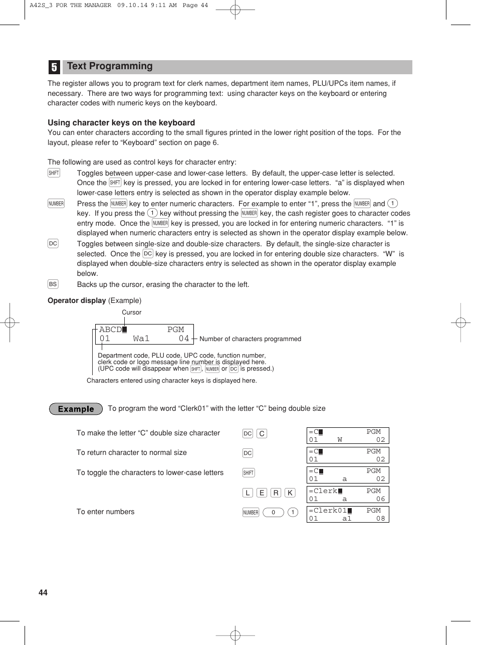 Sharp XE-A42S User Manual | Page 46 / 132
