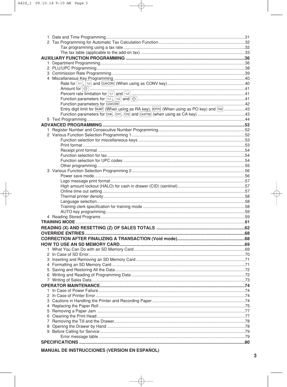 Sharp XE-A42S User Manual | Page 5 / 132