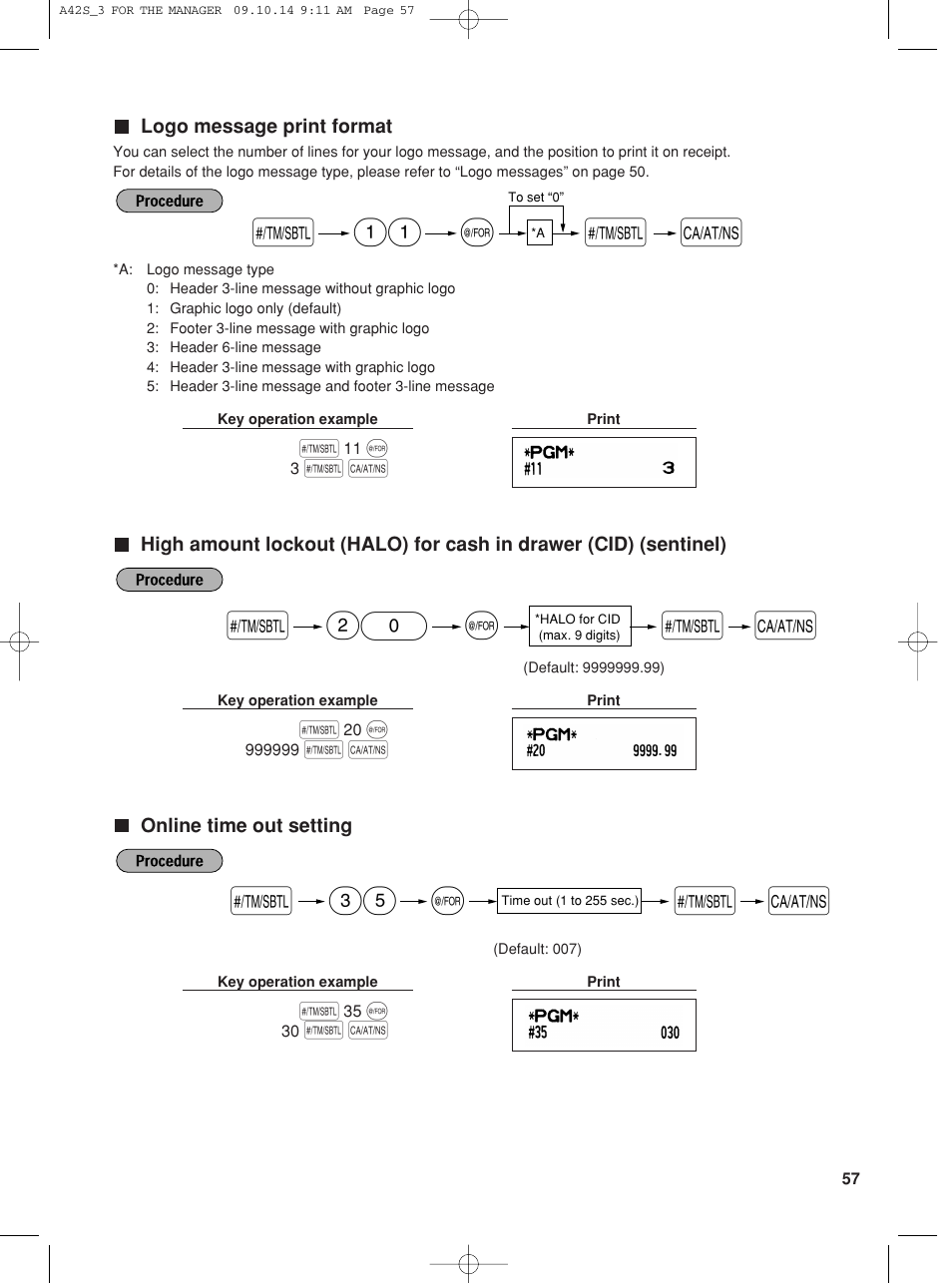 Sharp XE-A42S User Manual | Page 59 / 132