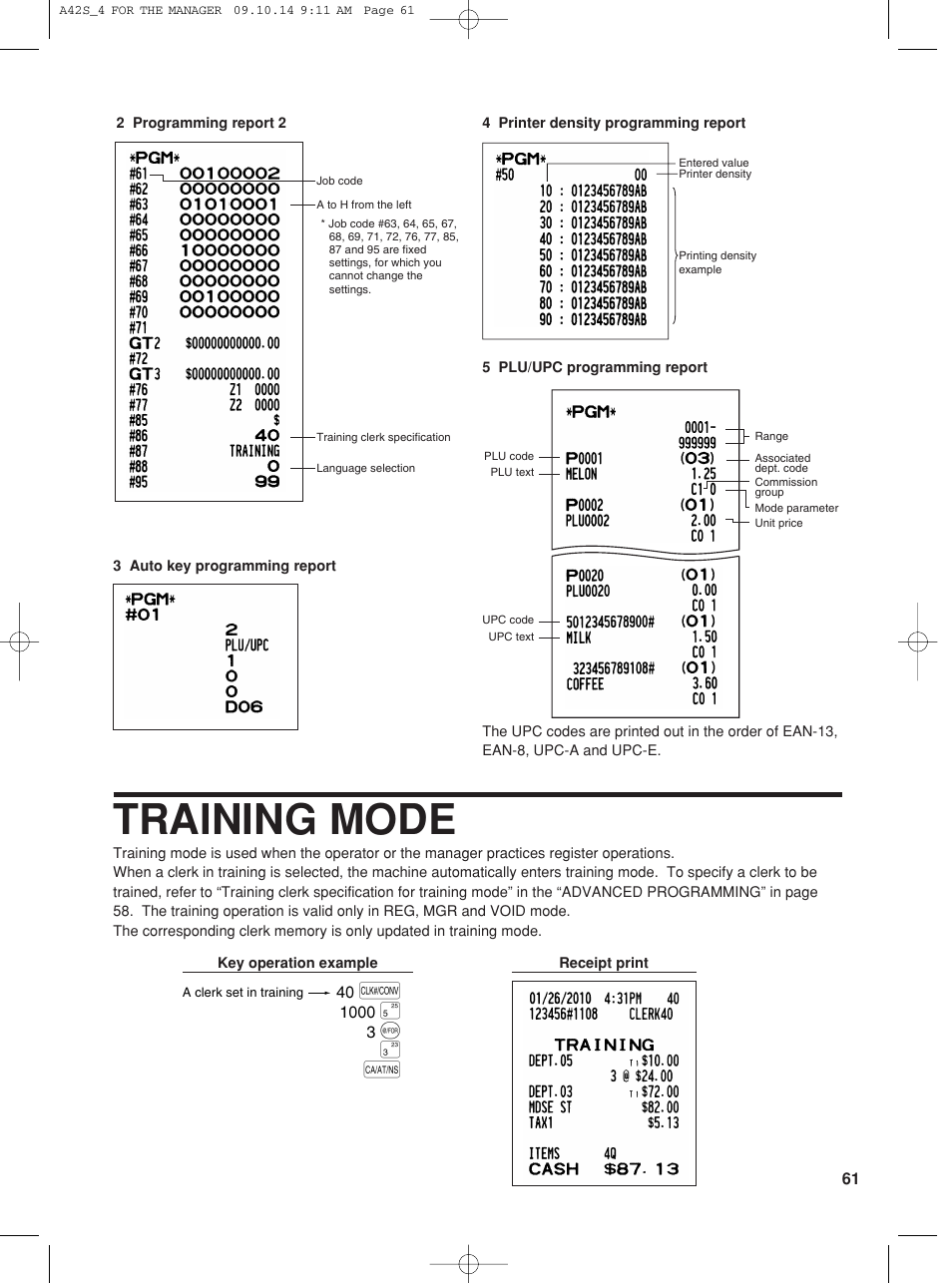 Training mode | Sharp XE-A42S User Manual | Page 63 / 132