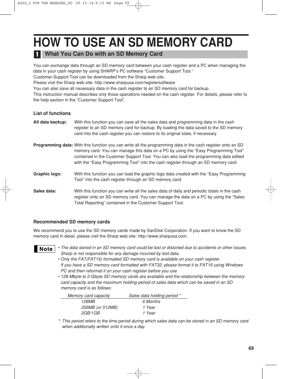 Sharp XE-A42S User Manual | Page 71 / 132