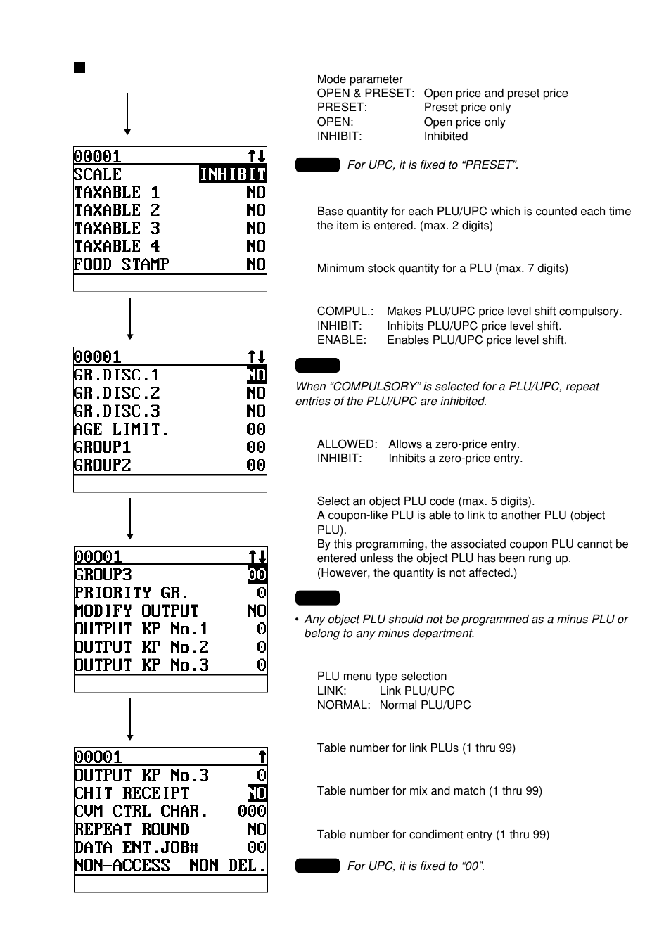 Plu/upc (continued) | Sharp UP-600 User Manual | Page 103 / 226