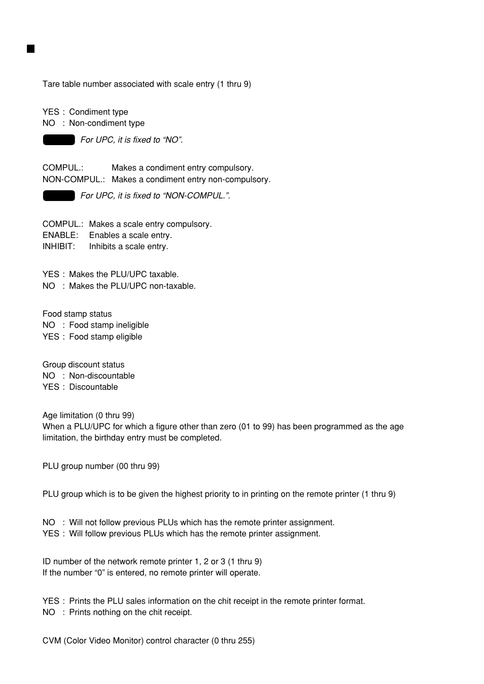 Plu/upc (continued) | Sharp UP-600 User Manual | Page 104 / 226