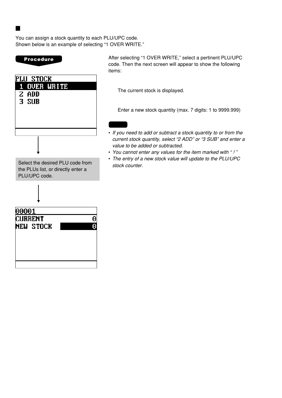 Plu/upc stock | Sharp UP-600 User Manual | Page 106 / 226