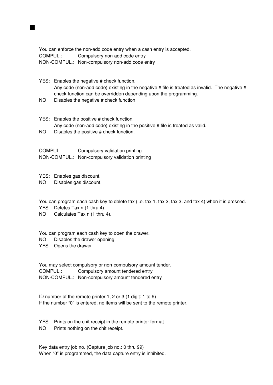 Cash keys (continued) | Sharp UP-600 User Manual | Page 129 / 226