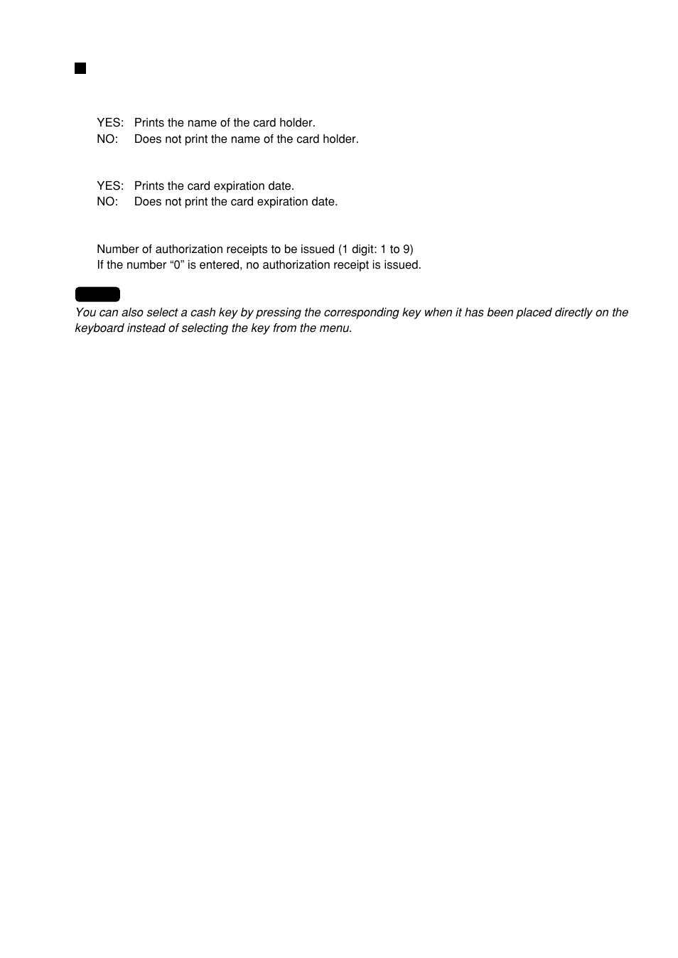 Cash keys (continued) | Sharp UP-600 User Manual | Page 131 / 226