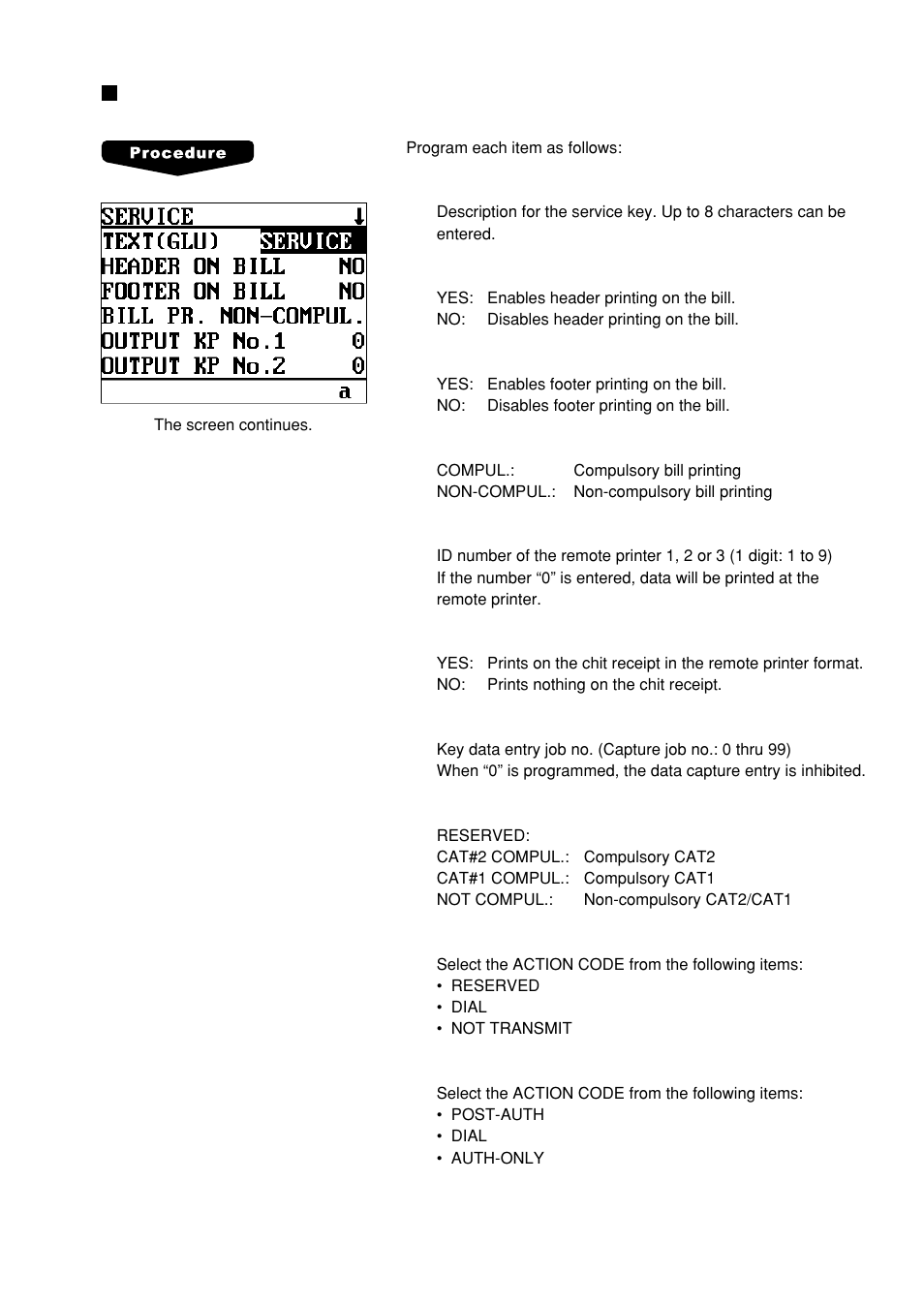 Service key | Sharp UP-600 User Manual | Page 143 / 226