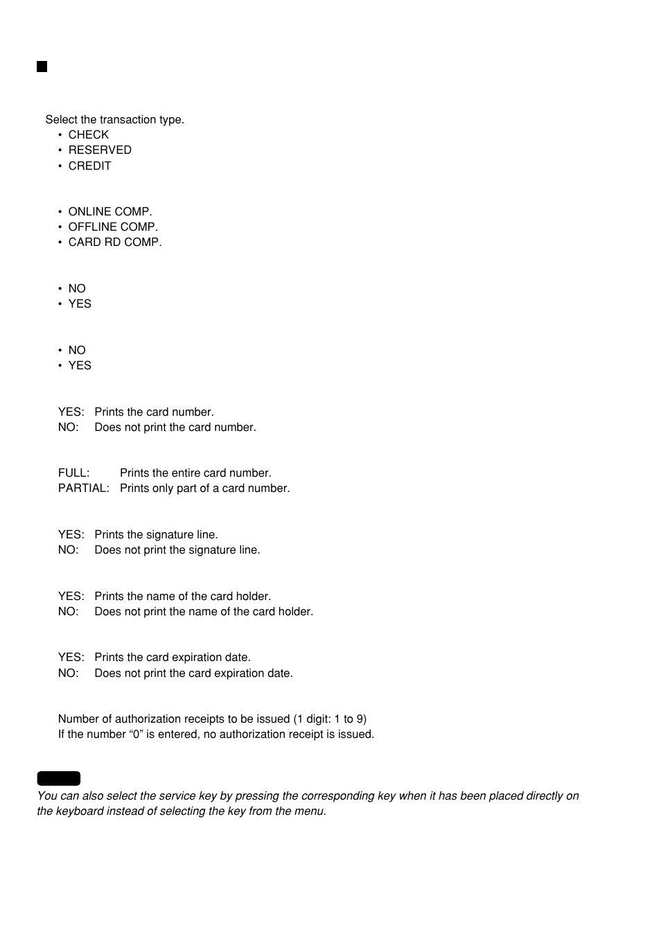 Service key (continued) | Sharp UP-600 User Manual | Page 144 / 226