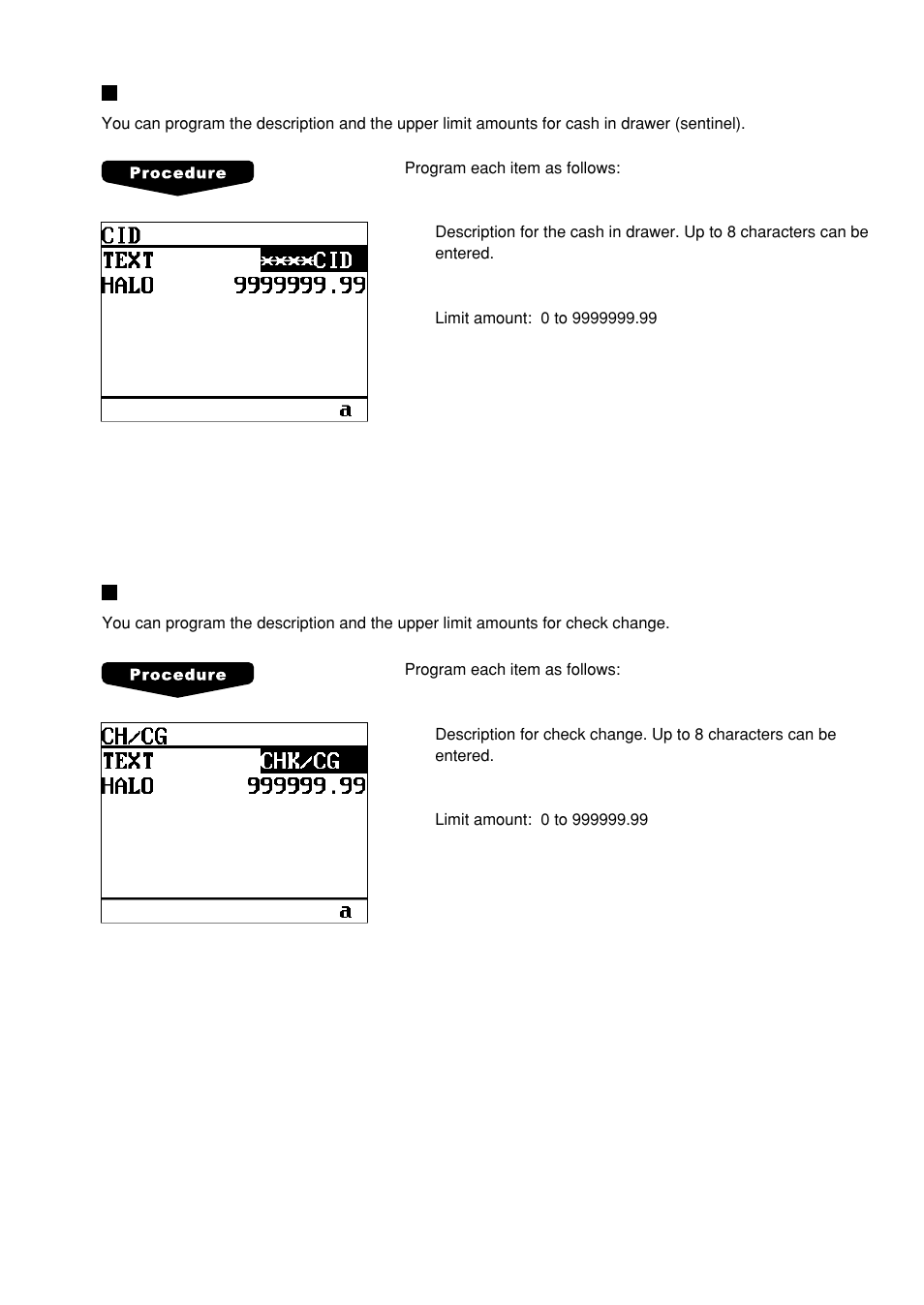 Cash in drawer, Check change | Sharp UP-600 User Manual | Page 147 / 226