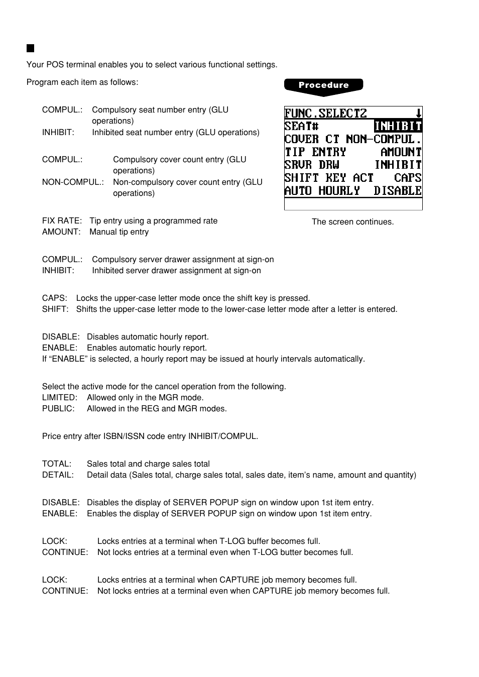 Function selection 2 | Sharp UP-600 User Manual | Page 164 / 226