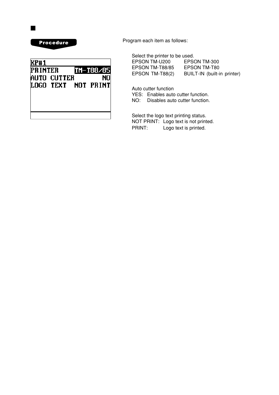 Remote printer (kp#1 thru kp#9) | Sharp UP-600 User Manual | Page 181 / 226