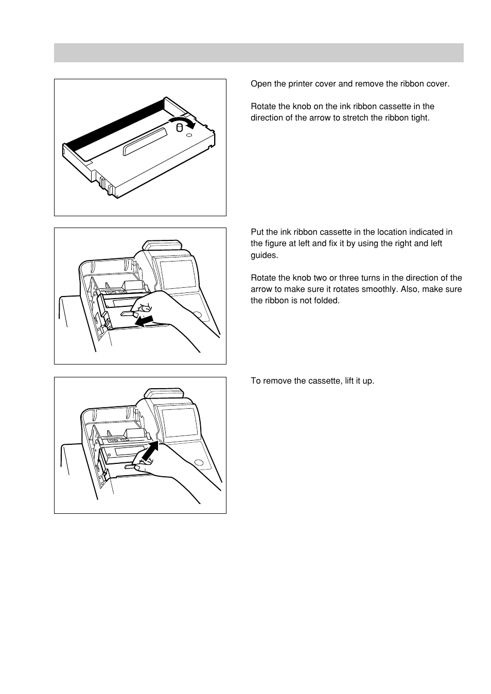 Installing the ink ribbon cassette | Sharp UP-600 User Manual | Page 223 / 226